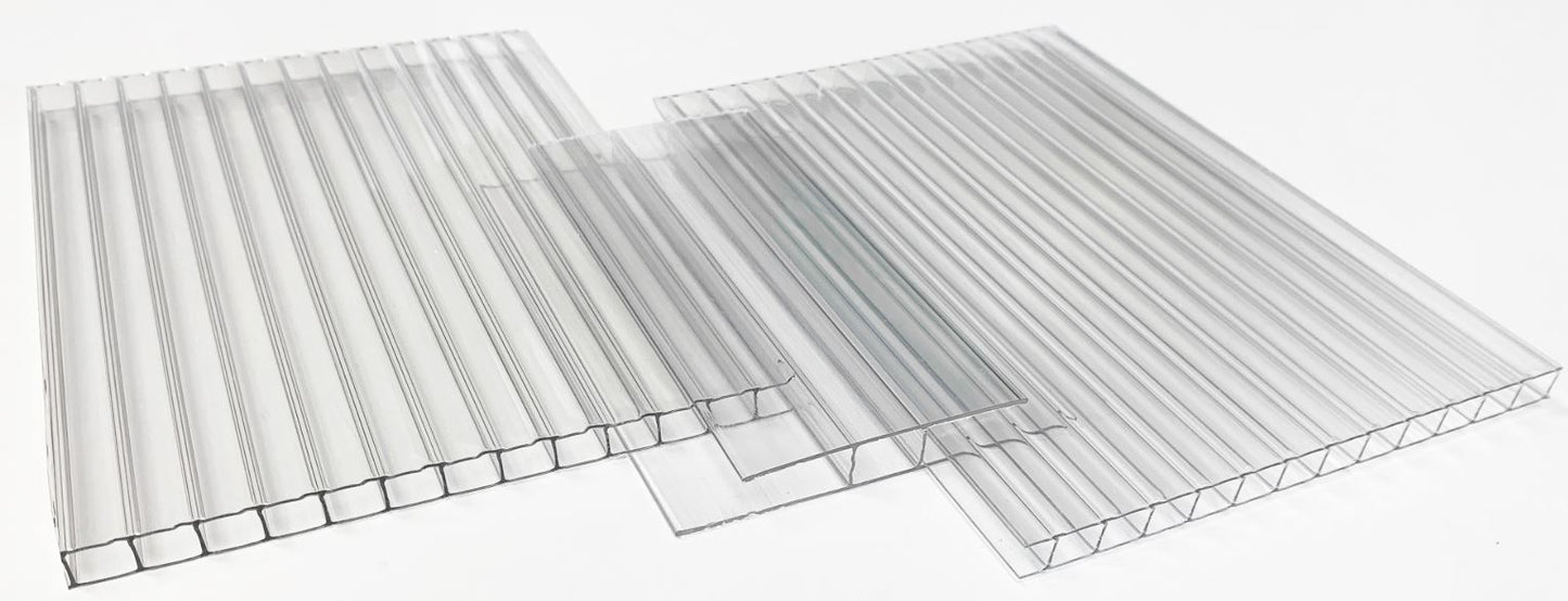 Clear Multiwall Polycarbonate H-Channel (6mm, 16mm)