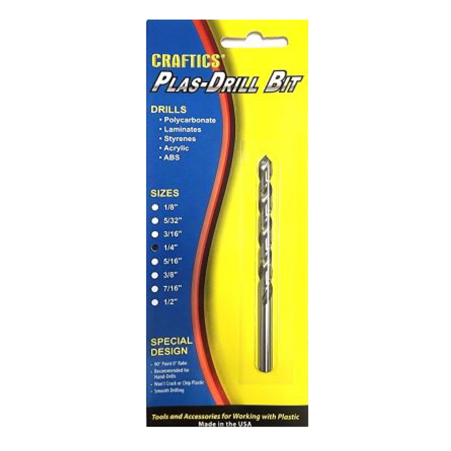 Plastic Drill Bit - 1/4"