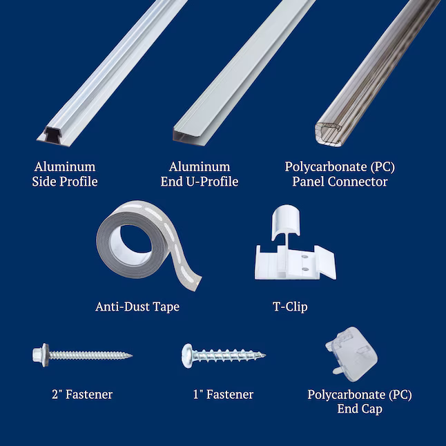 Bronze Multiwall Polycarbonate Pergola Kit 10' x 10' (8mm)