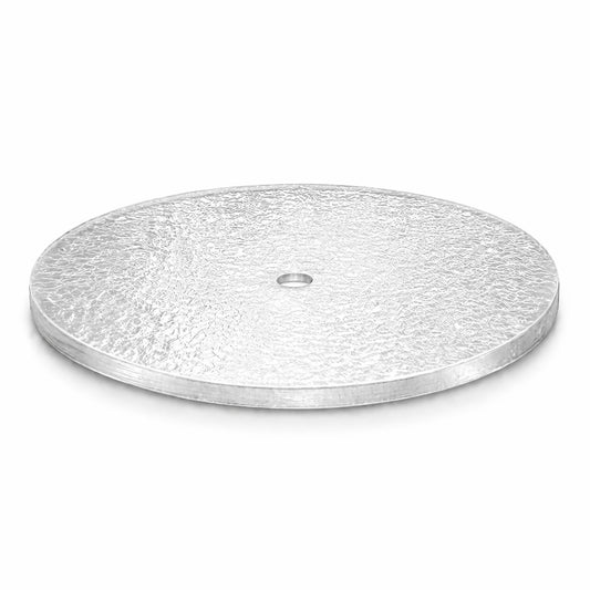 Clear Adobe Pattern Acrylic/Plexiglass Circle with 2" Diameter Center Hole