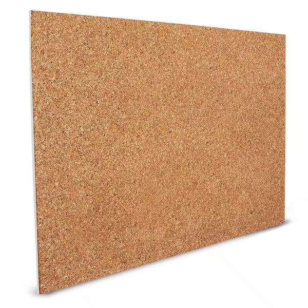 Cork foam board with white foam core for lightweight bulletin boards