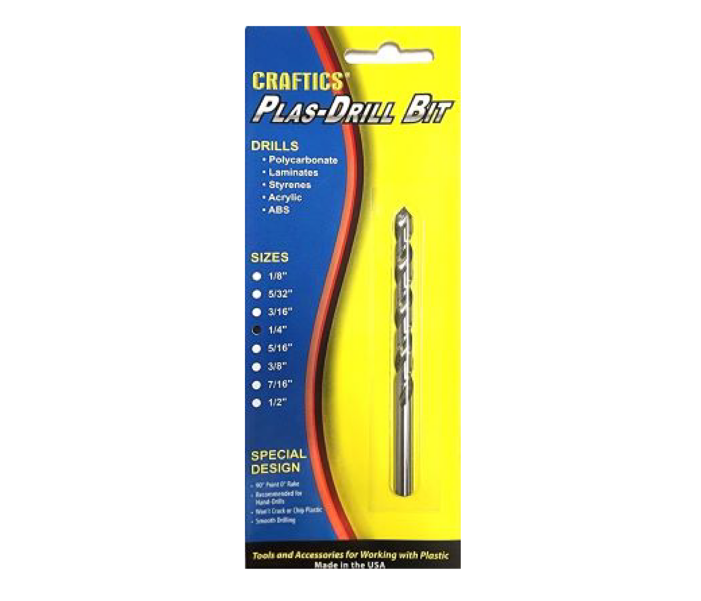 Plastic Drill Bit - 1/4"