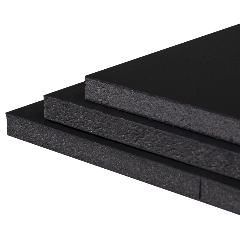 Black foam board with black core and black paper facers
