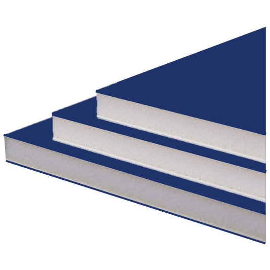 Blue foam board with white core for school projects and displays