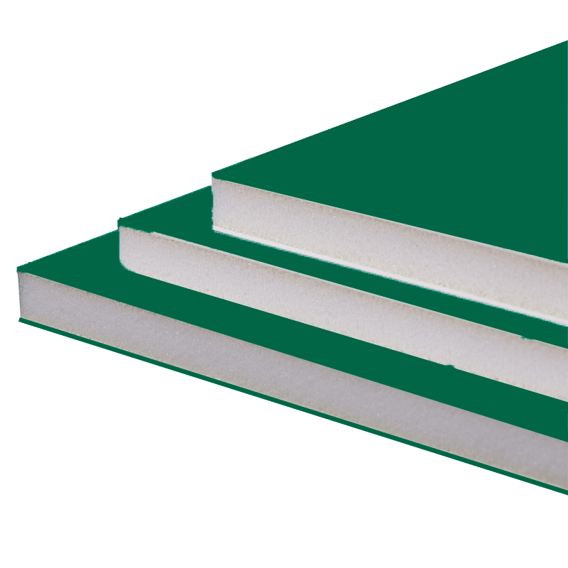 Green foam board with white core for environmental and nature displays