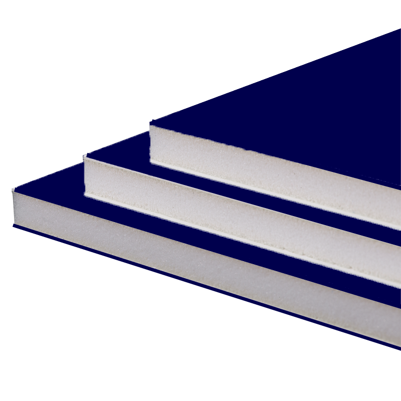 Navy blue foam board with white core for displays and signage