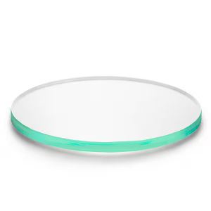 3/16" Green Edge Clear Plexiglass Patio Table Top | Replacement Glass (24" Dia.)